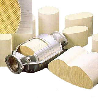 Ceramic Honeycomb Gasoline Catalytic Converter, Car Exhaust DPF Honeycomb Ceramic Monolith for Catalyst Support Carrier